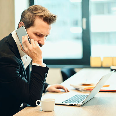 A man on the phone. Photo by
Andrea Piacquadio