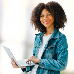 A young entrepreneur ready to start her own recruiting agency.
