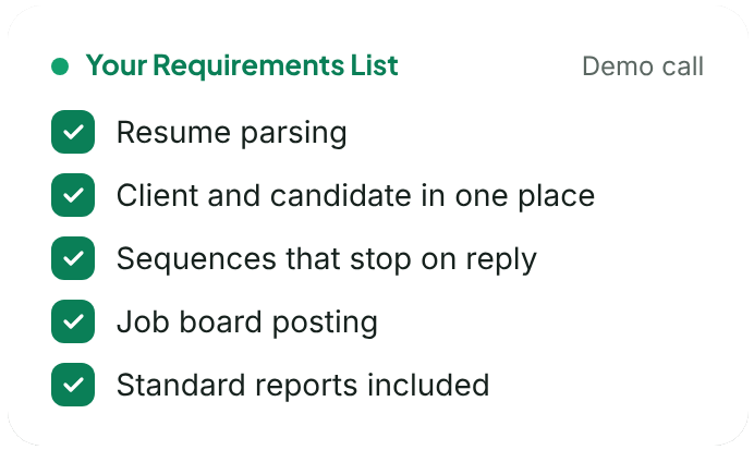 requirements list